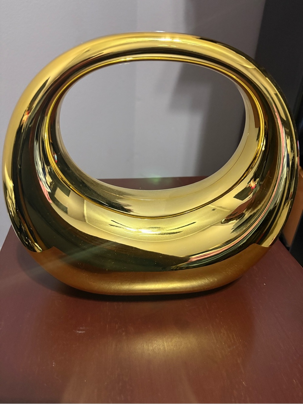 Gold  Modern Oval Clutch Purse